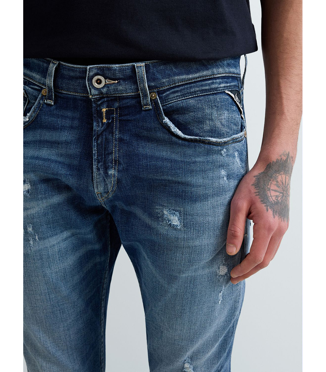 スキニーENNYS Aged10 オーガニックコットンパワーストレッチデニム 詳細画像 ブルー 5